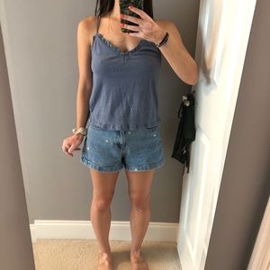 Blue tank top. Size small
